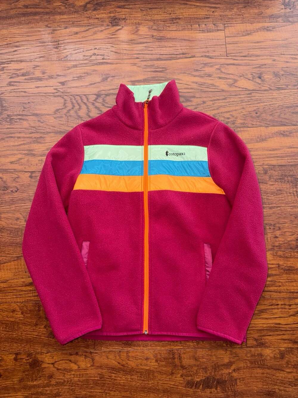 Cotopaxi Teca Fleece Full-Zip Jacket Size XL Pink Striped